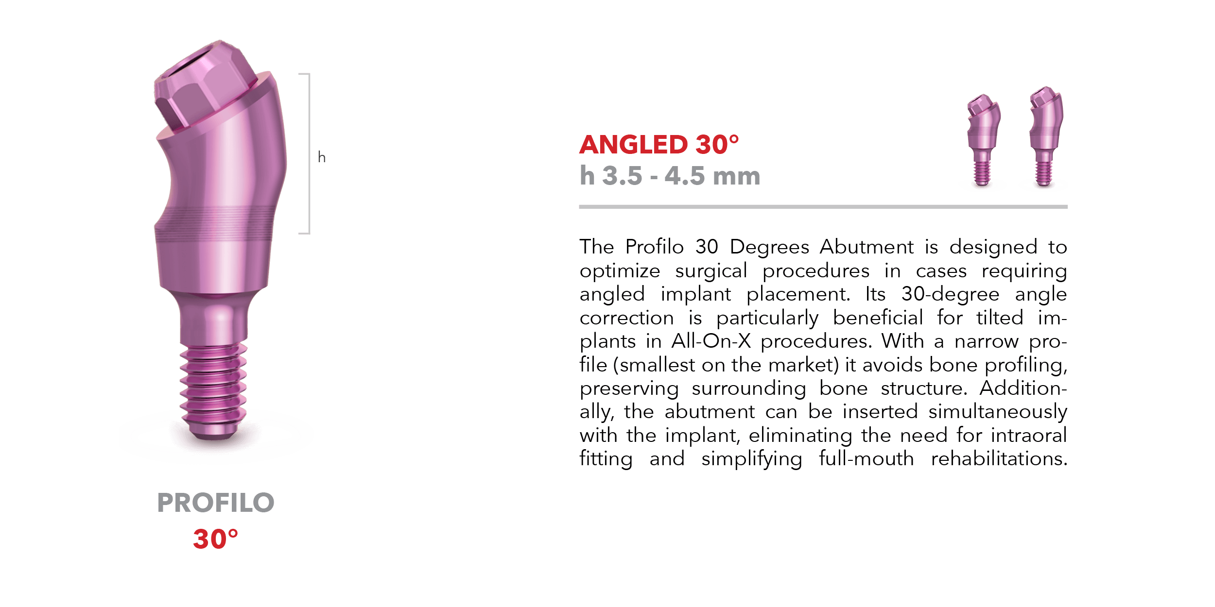 Profilo abutment - Angled 30°
