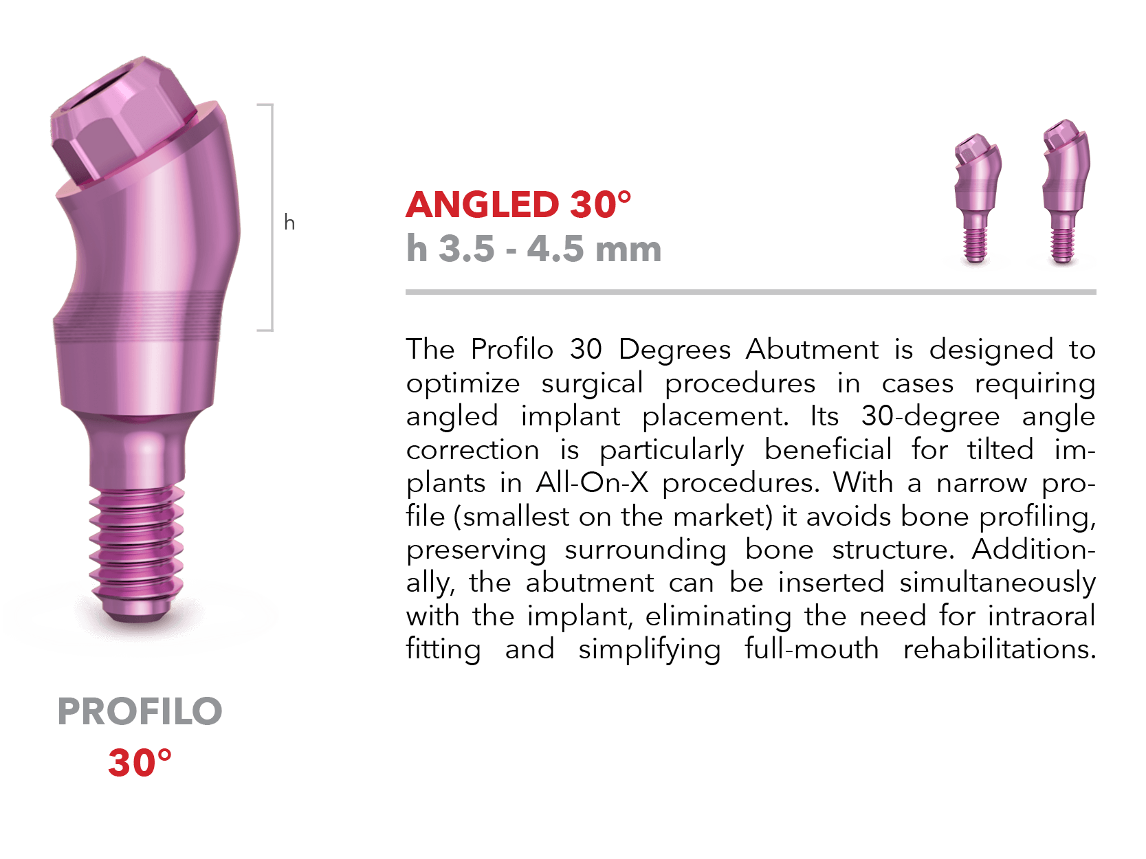 Profilo abutment - Angled 30°